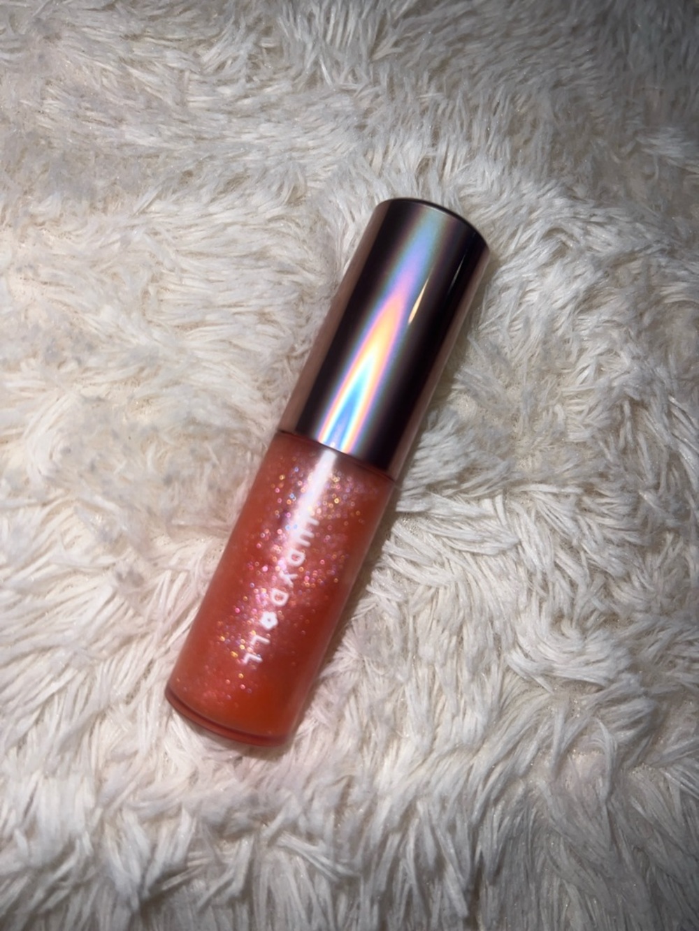 Judy Doll Shimmery Peach Pink Lip Gloss - Iridescent Sparkle